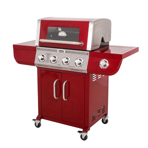 Cuisinart Red 4-Burner Dual Fuel Gas Grill (Propane/Natural Gas) - CANADA