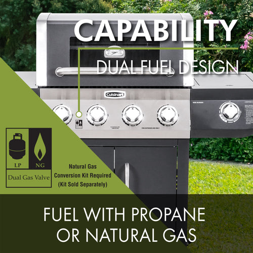 Cuisinart 4-Burner Dual Fuel Gas Grill (Propane/Natural Gas)