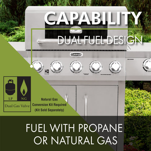 Cuisinart 5-Burner Dual Fuel Gas Grill (Propane/Natural Gas)