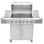 3 Embers® Six Burner Stainless Steel Dual Fuel Propane Gas Grill